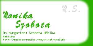 monika szobota business card